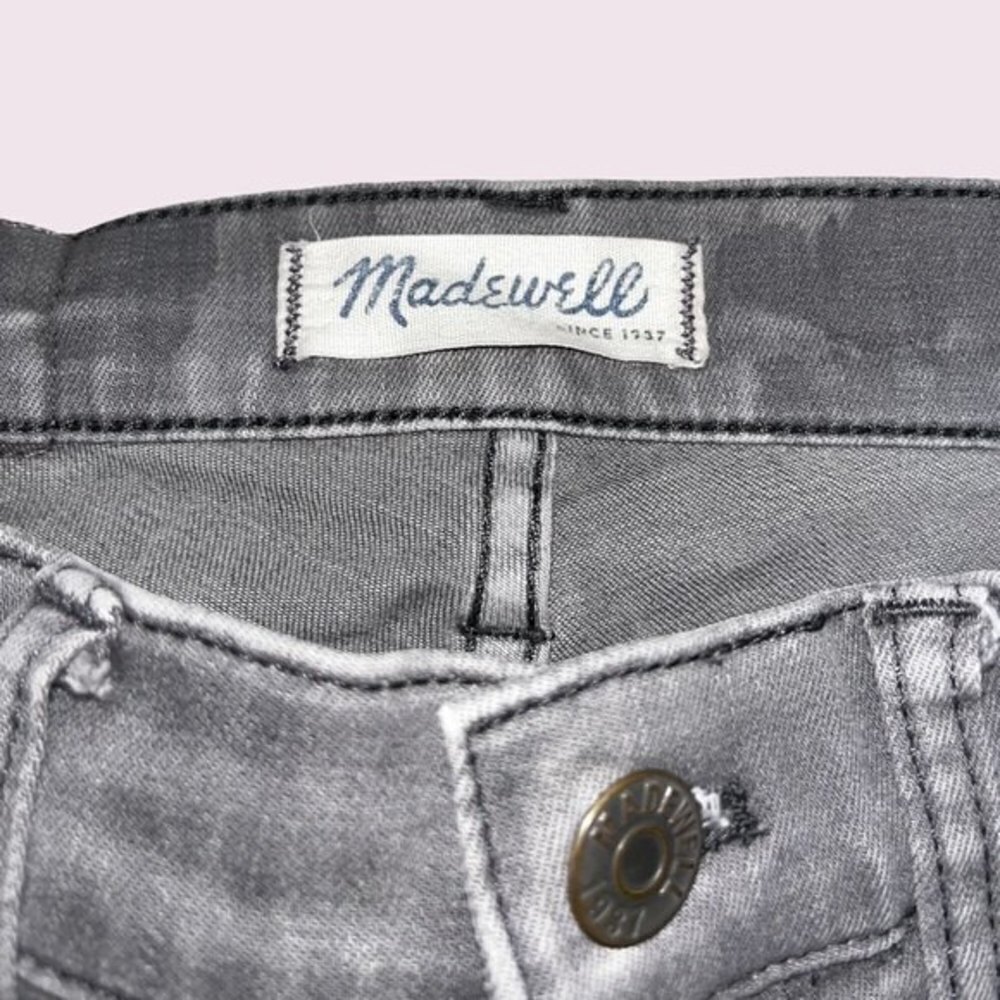 Madewell High Riser Skinny Jeans Light Grey Denim Causal Coastal Womens Size 24 - Picture 9 of 15